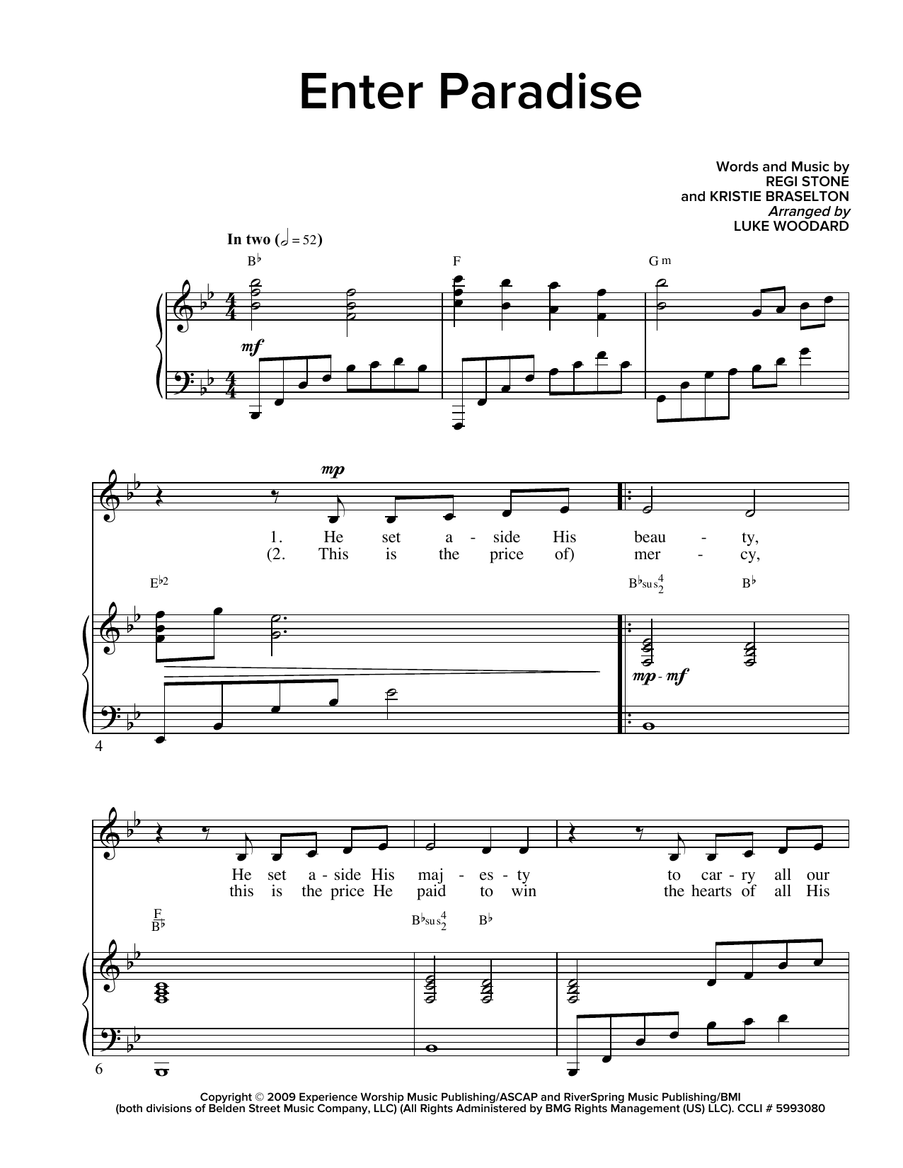 Regi Stone Enter Paradise Sheet Music Notes & Chords for Piano & Vocal - Download or Print PDF