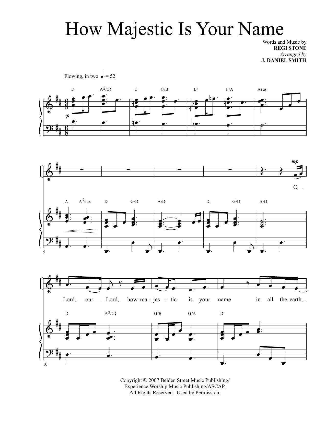 Regi Stone How Majestic Is Your Name (arr. J. Daniel Smith) Sheet Music Notes & Chords for SATB Choir - Download or Print PDF