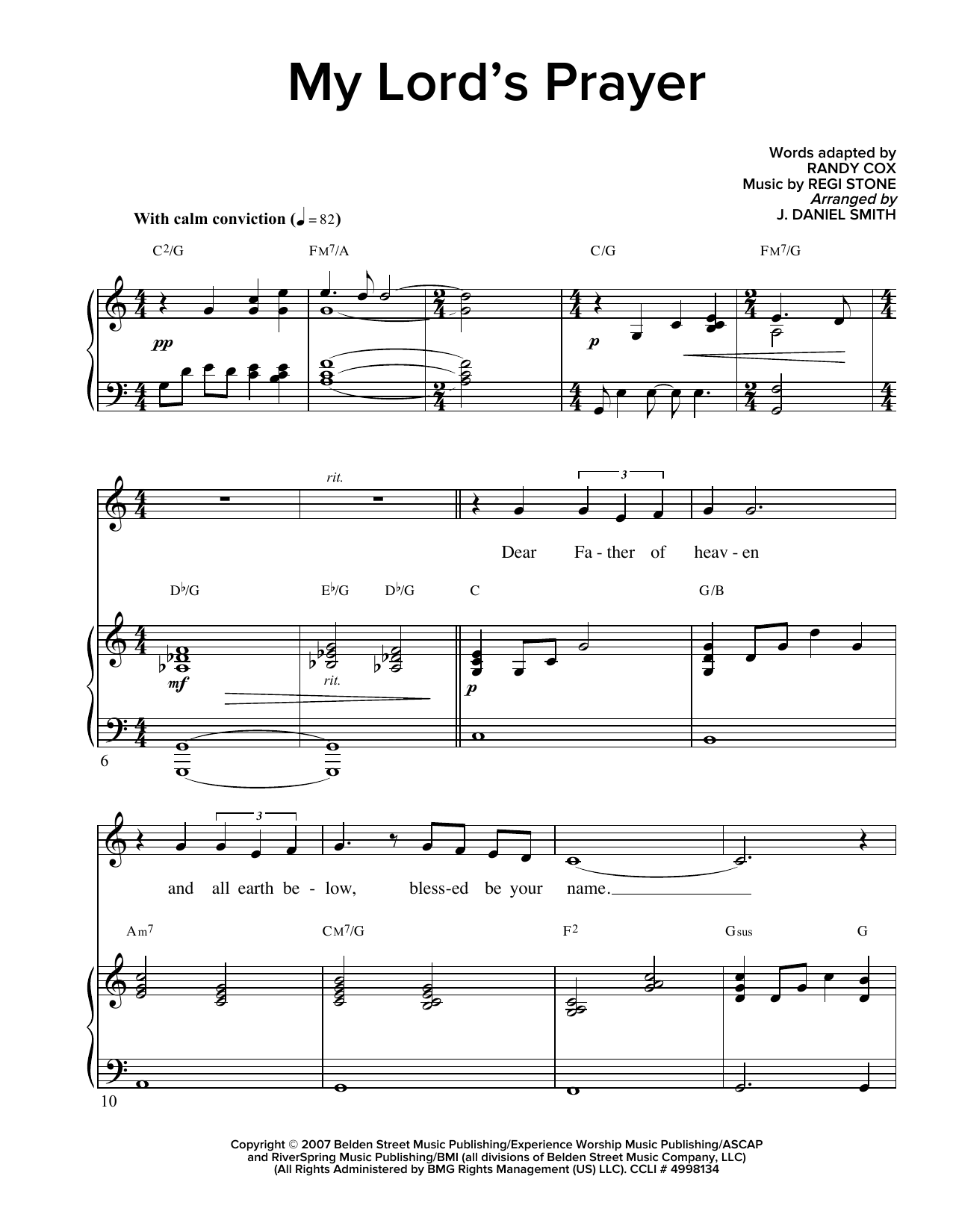 Regi Stone My Lord's Prayer (arr. J. Daniel Smith) Sheet Music Notes & Chords for SATB - Download or Print PDF