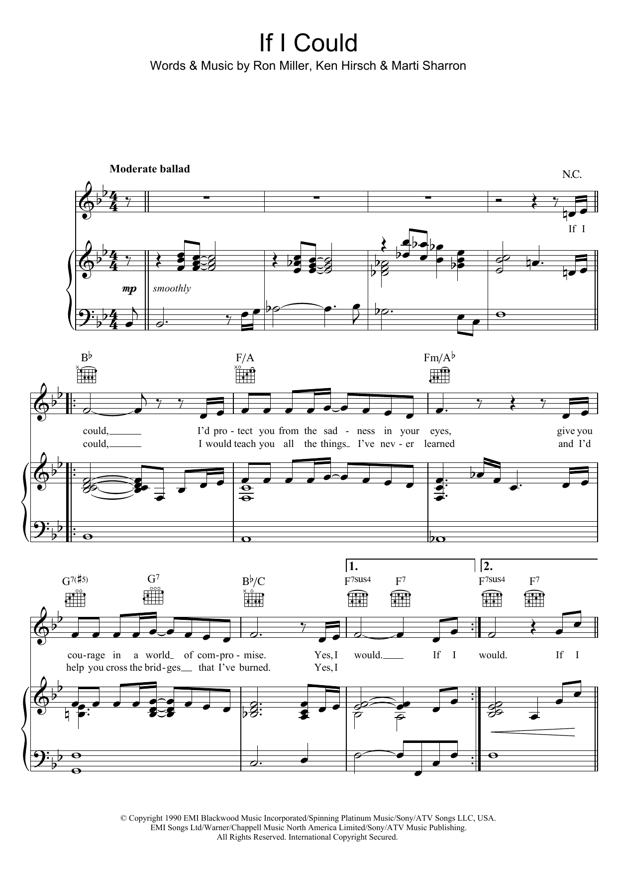 Regina Belle If I Could Sheet Music Notes & Chords for Easy Piano - Download or Print PDF