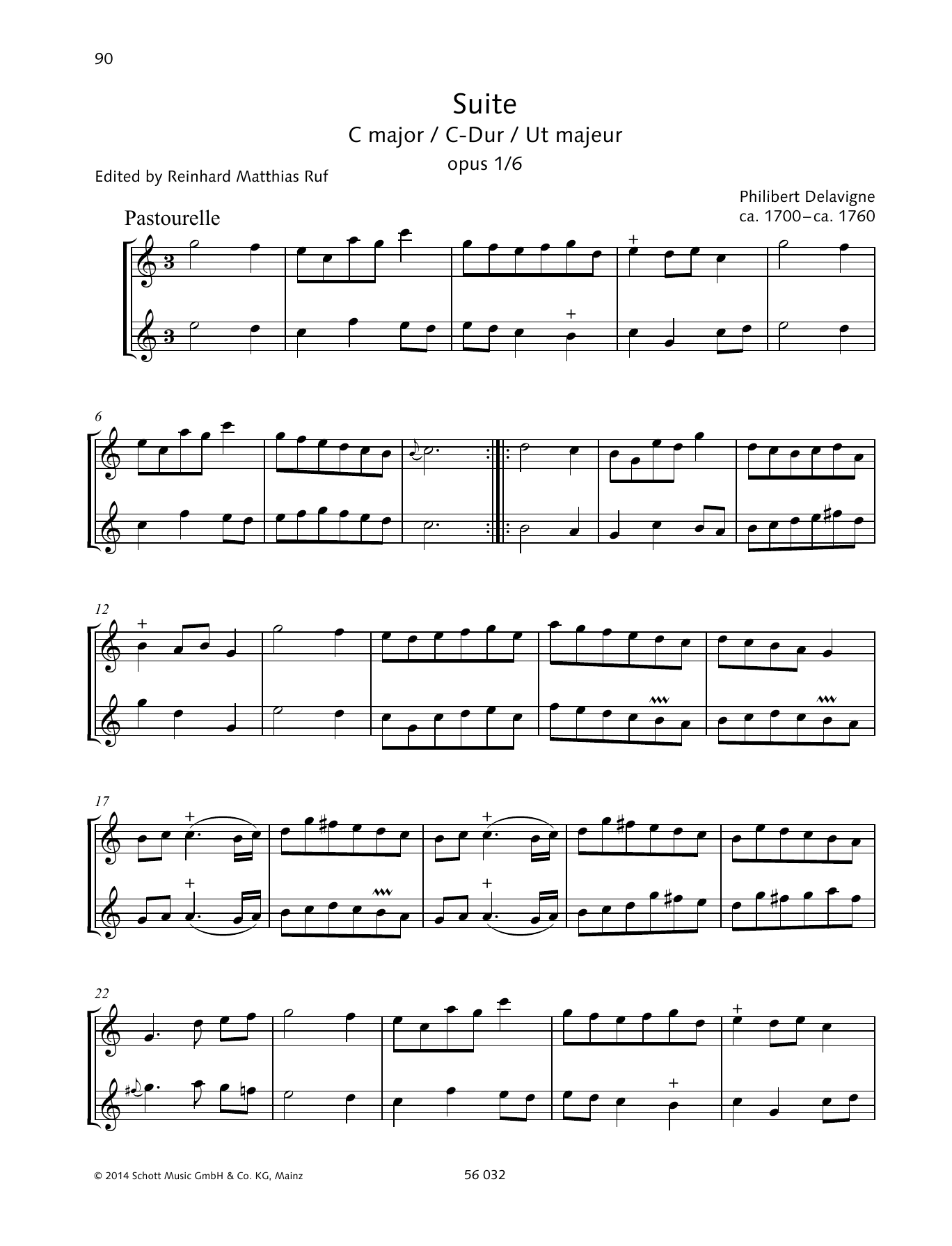 Reinhard Matthias Ruf Suite C Major Sheet Music Notes & Chords for Woodwind Ensemble - Download or Print PDF