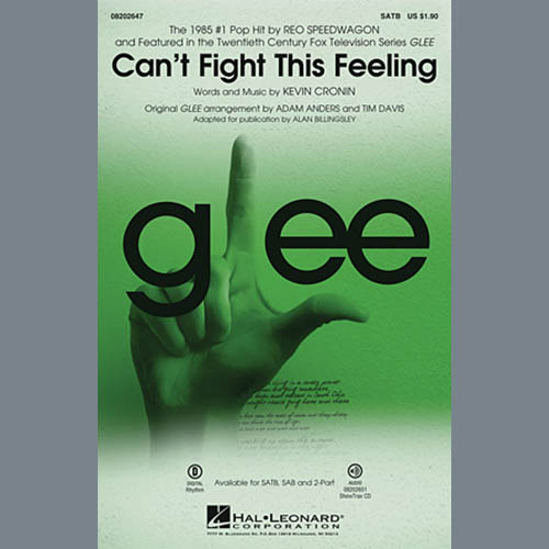 REO Speedwagon, Can't Fight This Feeling (from Glee) (adapt. Alan Billingsley), SAB