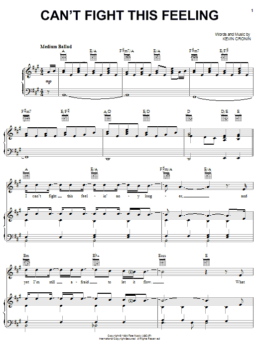 REO Speedwagon Can't Fight This Feeling Sheet Music Notes & Chords for Flute - Download or Print PDF