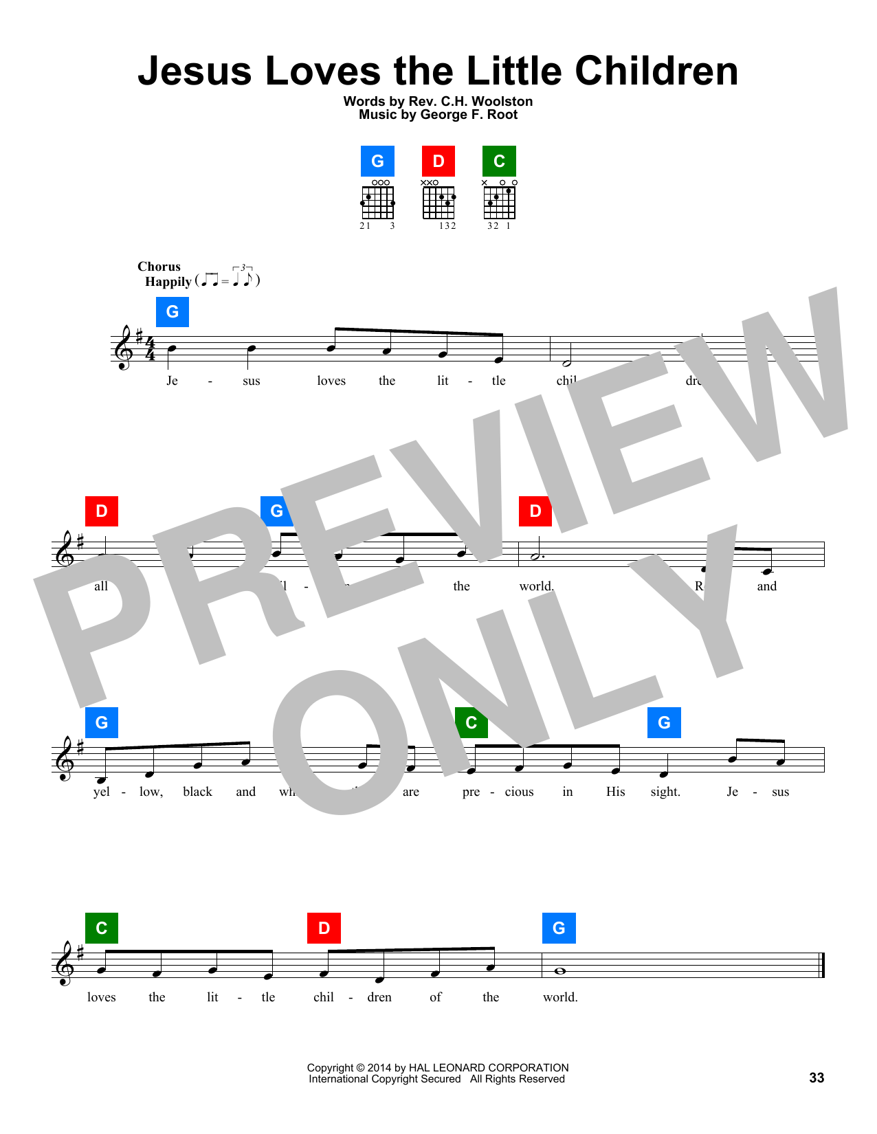 Rev. C.H. Woolston Jesus Loves The Little Children Sheet Music Notes & Chords for Chord Buddy - Download or Print PDF