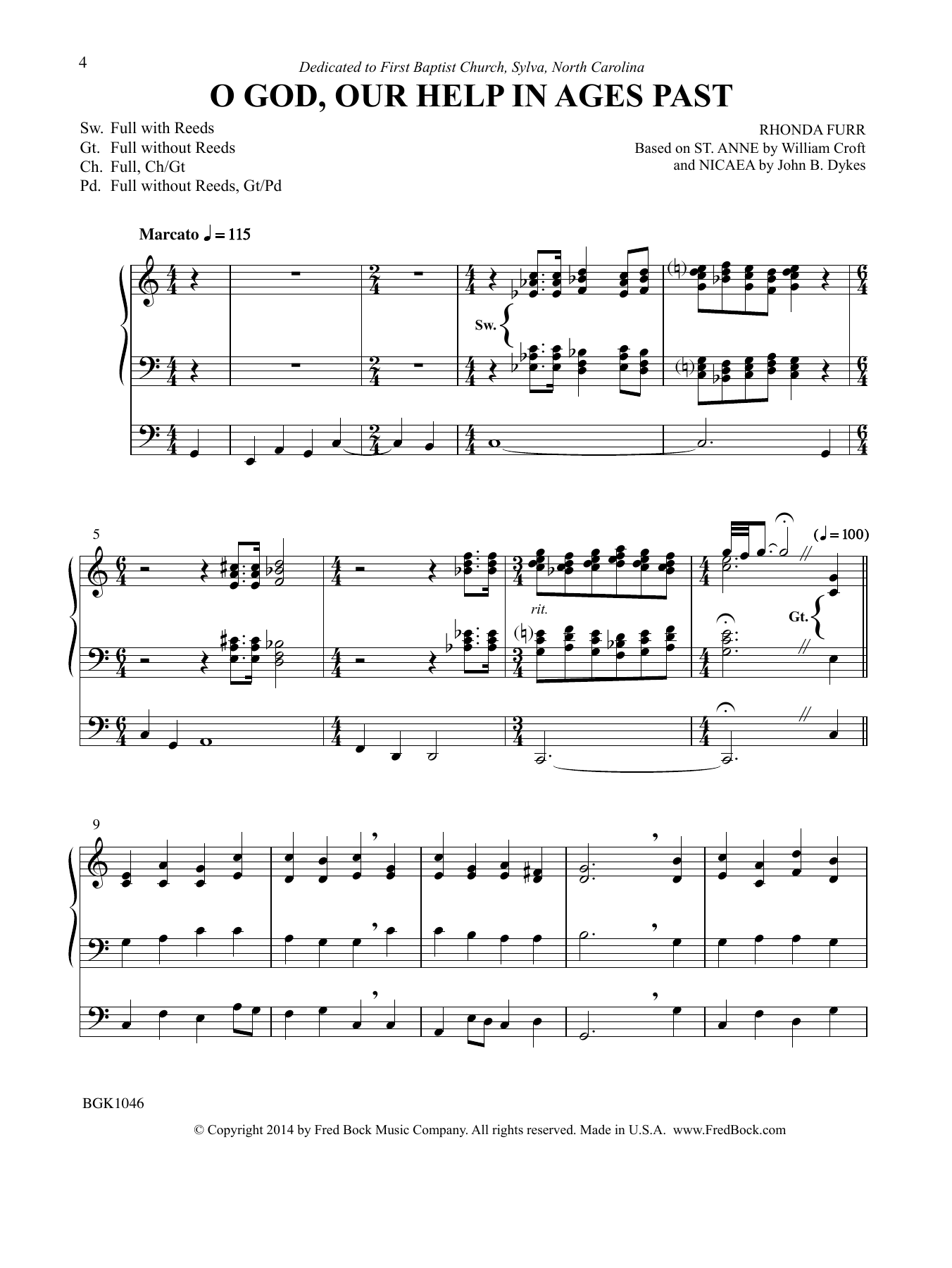 Rhonda Furr Be Thou My Vision Sheet Music Notes & Chords for Organ - Download or Print PDF