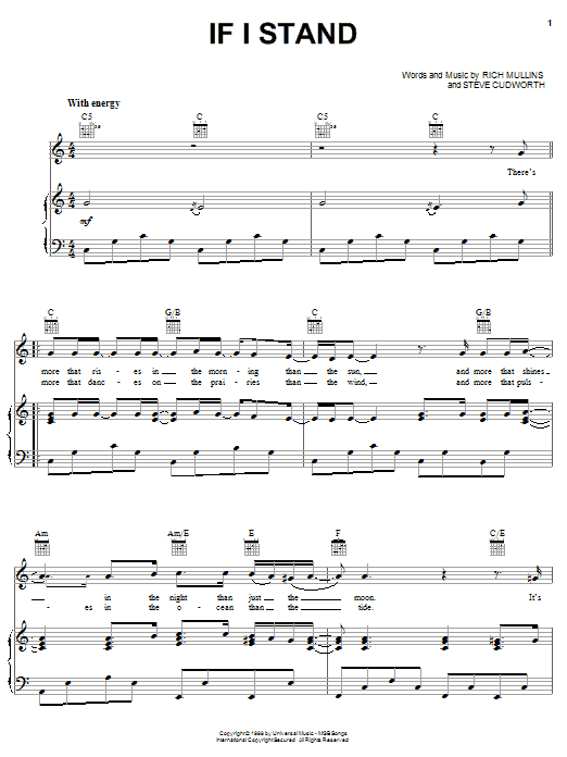Rich Mullins If I Stand Sheet Music Notes & Chords for Lead Sheet / Fake Book - Download or Print PDF