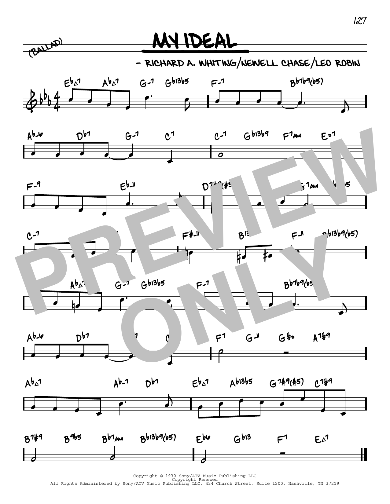 Richard A. Whiting My Ideal (arr. David Hazeltine) Sheet Music Notes & Chords for Real Book – Enhanced Chords - Download or Print PDF