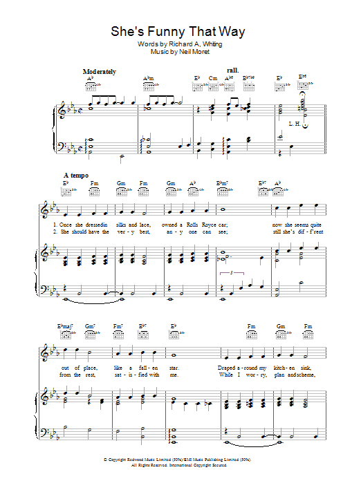 Richard A. Whiting She's Funny That Way Sheet Music Notes & Chords for Guitar Tab - Download or Print PDF