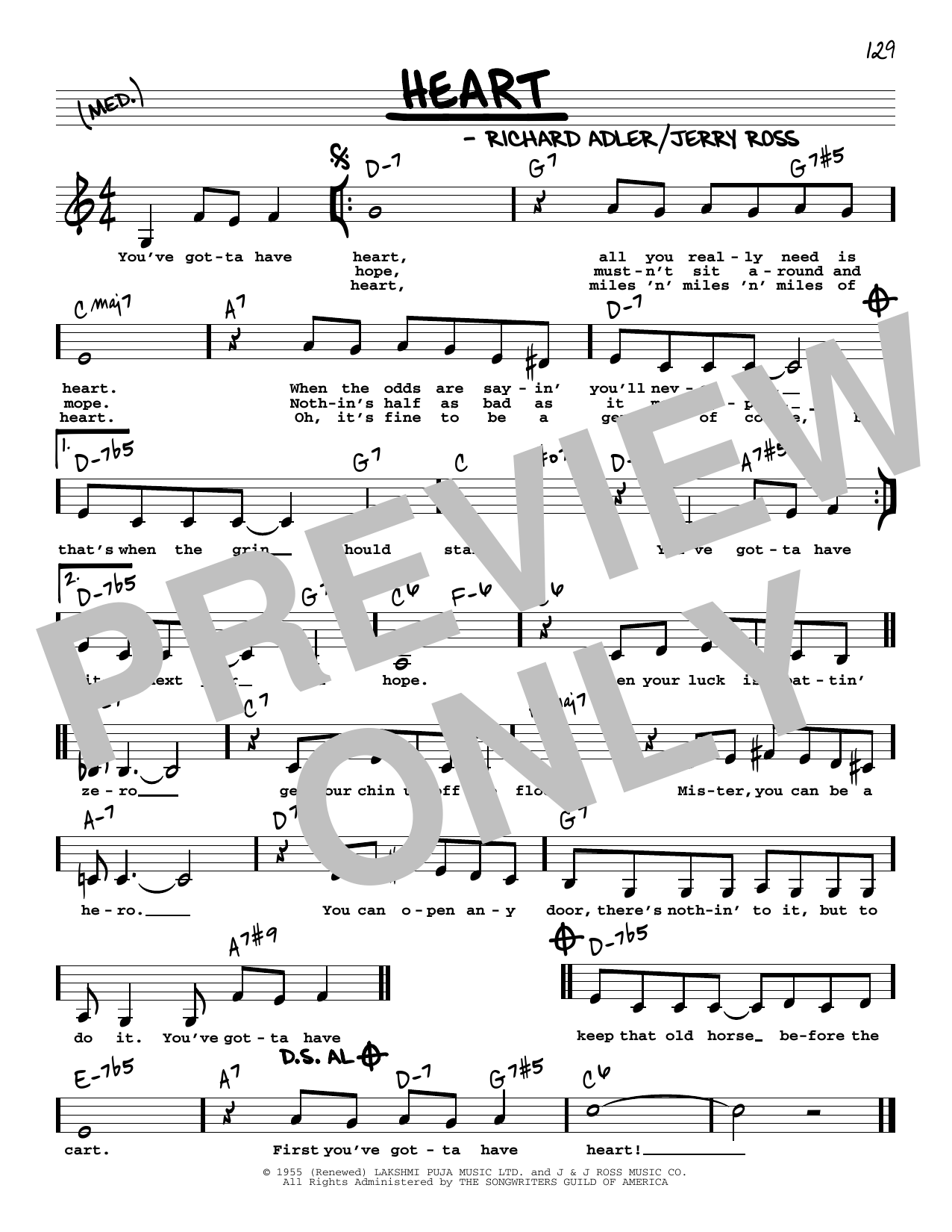 Richard Adler and Jerry Ross Heart (Low Voice) Sheet Music Notes & Chords for Real Book – Melody, Lyrics & Chords - Download or Print PDF Richard Adler and Jerry Ross Heart (Low Voice) Sheet Music Notes & Chords for Real Book – Melody, Lyrics & Chords - Download or Print PDF