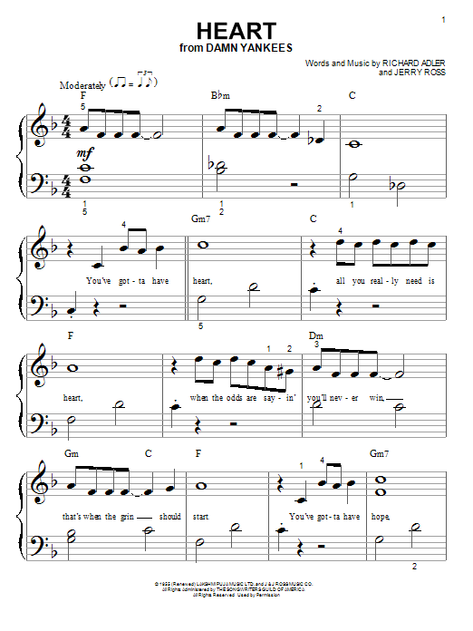 Richard Adler Heart Sheet Music Notes & Chords for SPREP - Download or Print PDF