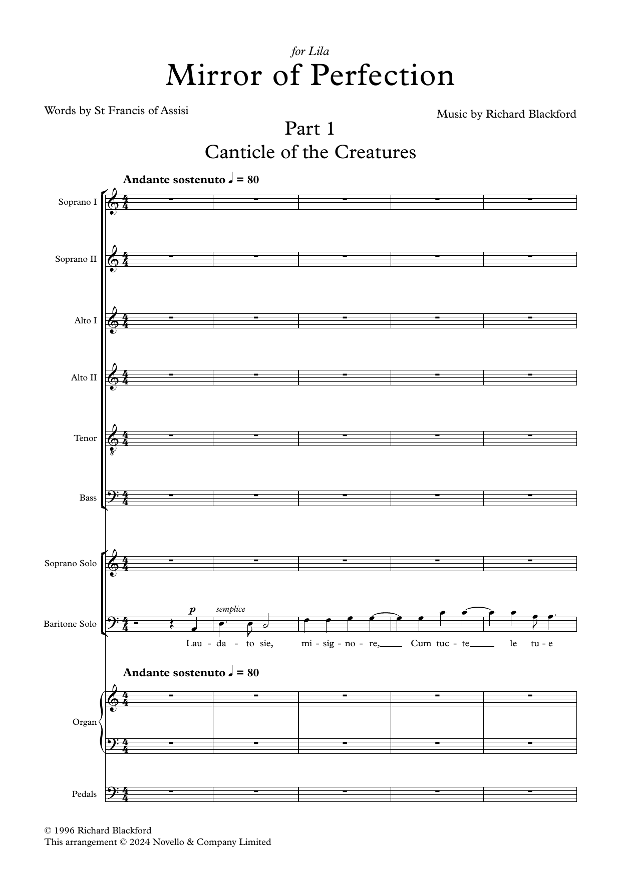 Richard Blackford Mirror Of Perfection (Organ Version) Sheet Music Notes & Chords for SATB Choir - Download or Print PDF Richard Blackford Mirror Of Perfection (Organ Version) Sheet Music Notes & Chords for SATB Choir - Download or Print PDF