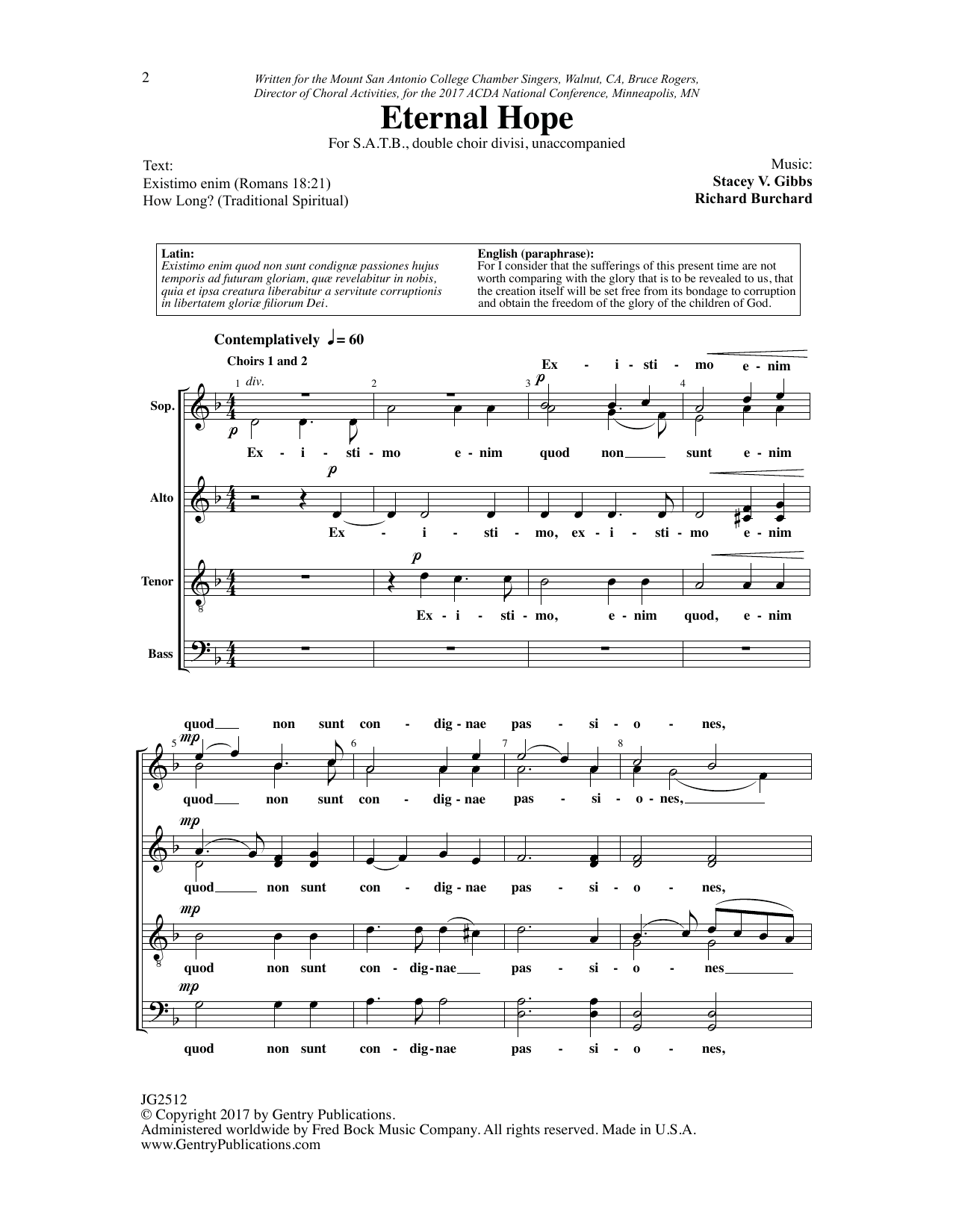 Richard Burchard Eternal Hope Sheet Music Notes & Chords for Choral - Download or Print PDF