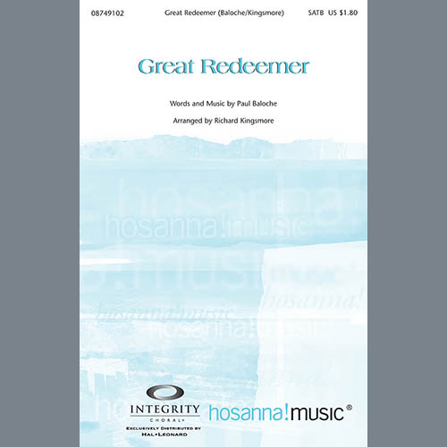 Richard Kingsmore, Great Redeemer, SATB