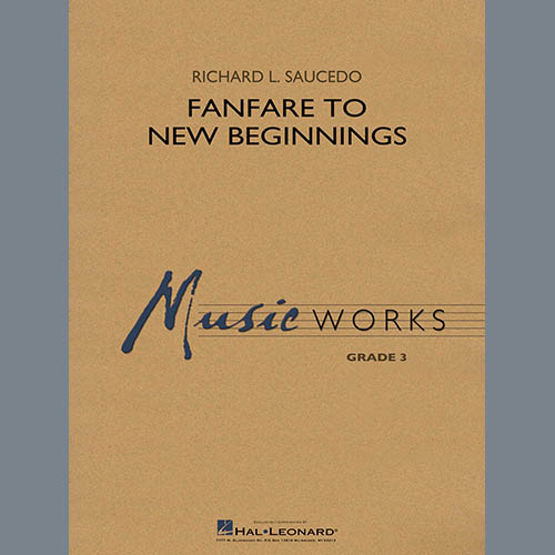 Richard L. Saucedo, Fanfare for New Beginnings - String Bass, Concert Band