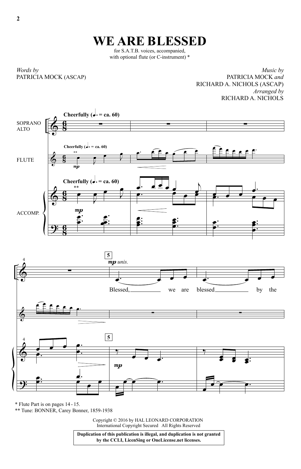 Richard Nichols We Are Blessed Sheet Music Notes & Chords for Choral - Download or Print PDF