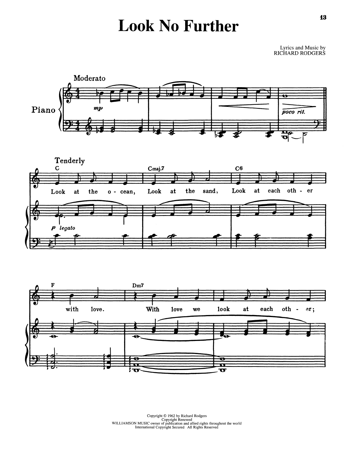 Richard Rodgers Look No Further (from No Strings) Sheet Music Notes & Chords for Piano & Vocal - Download or Print PDF
