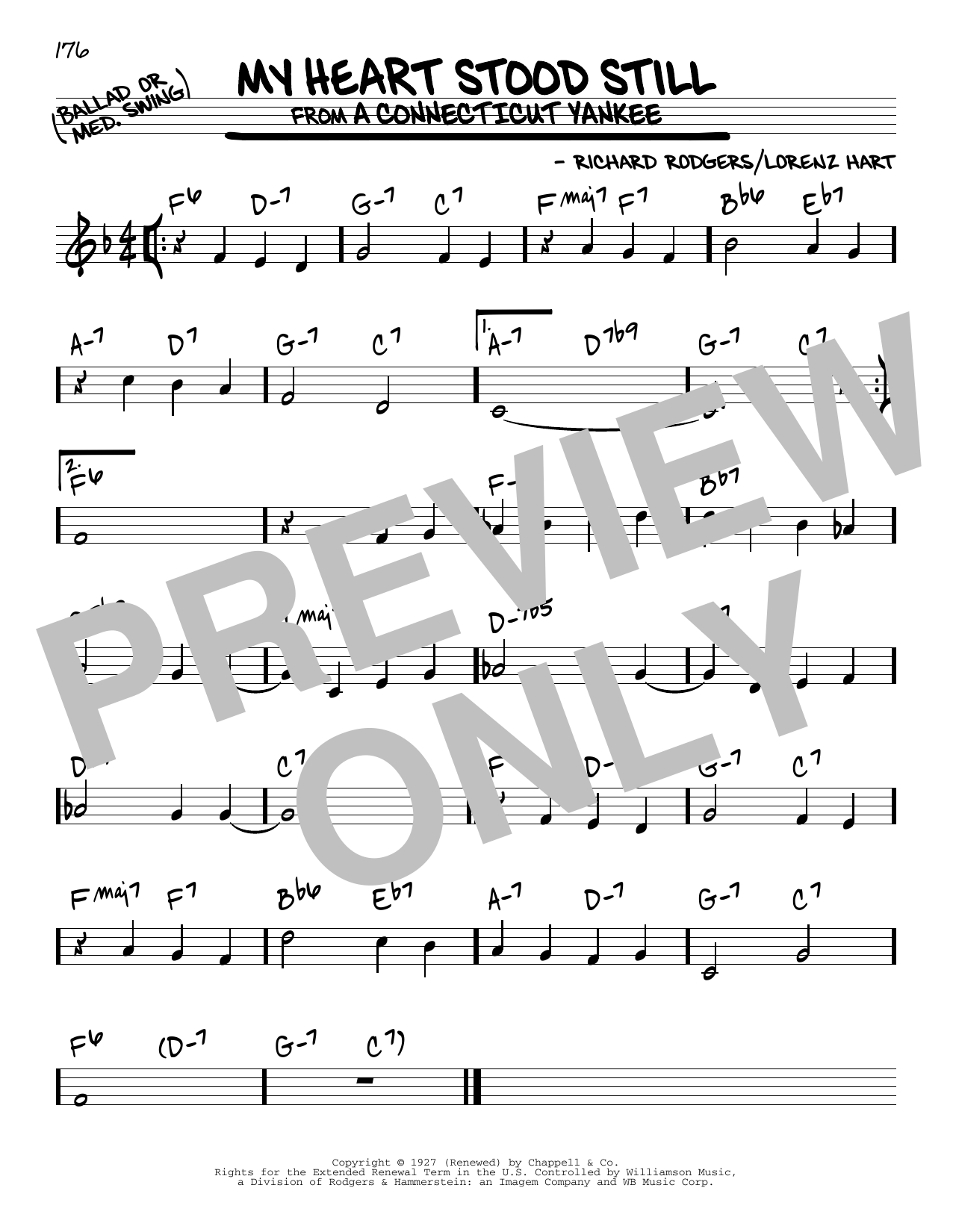 Richard Rodgers My Heart Stood Still Sheet Music Notes & Chords for Real Book – Melody & Chords - Download or Print PDF