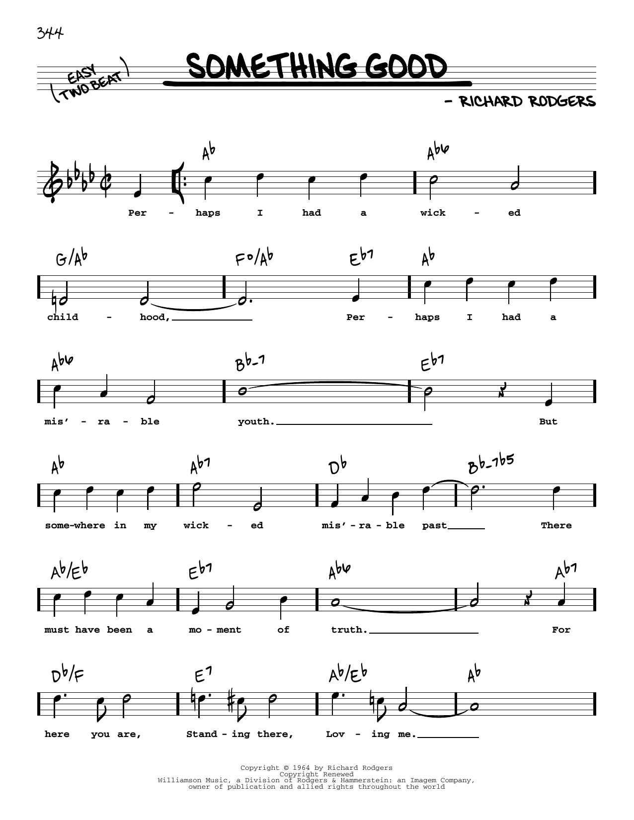 Richard Rodgers Something Good (from The Sound Of Music) (High Voice) Sheet Music Notes & Chords for Real Book – Melody, Lyrics & Chords - Download or Print PDF