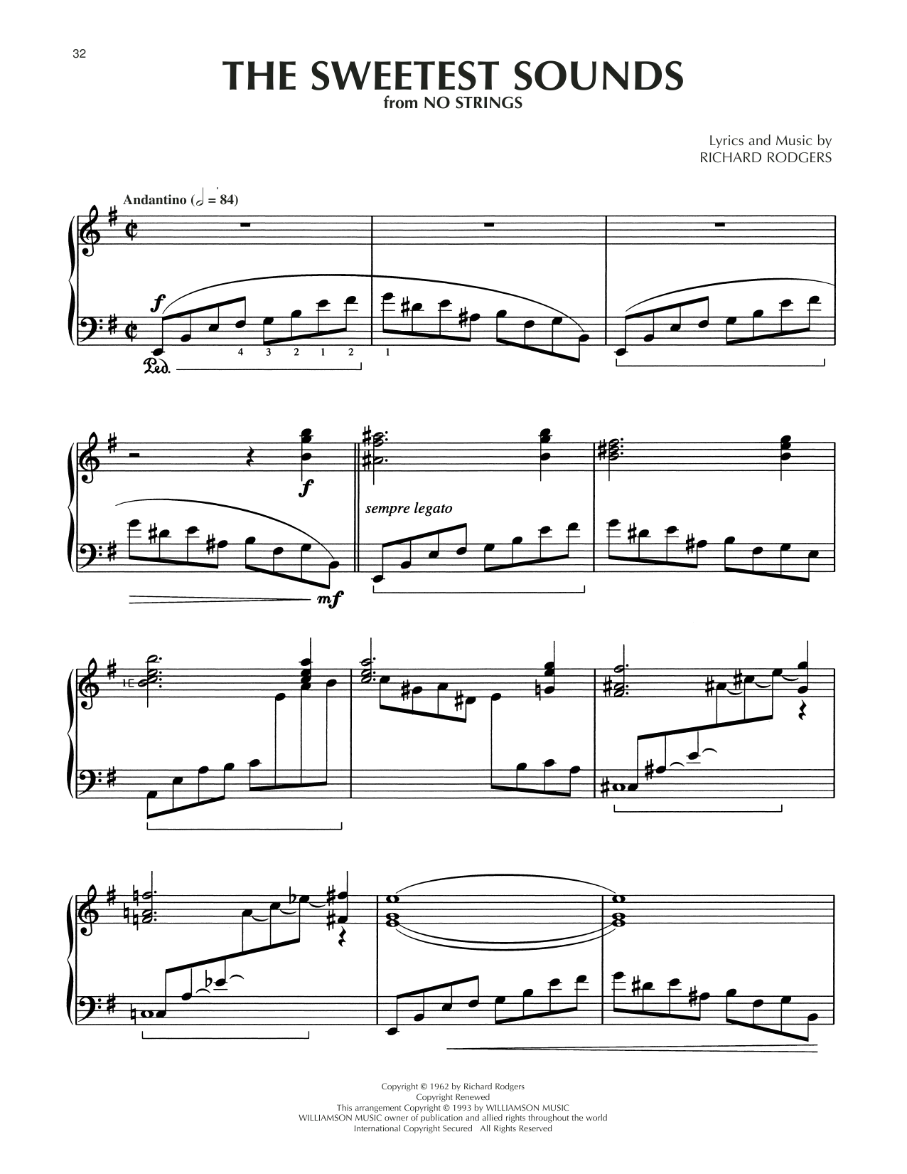Richard Rodgers The Sweetest Sounds (arr. Dick Hyman) Sheet Music Notes & Chords for Piano Solo - Download or Print PDF