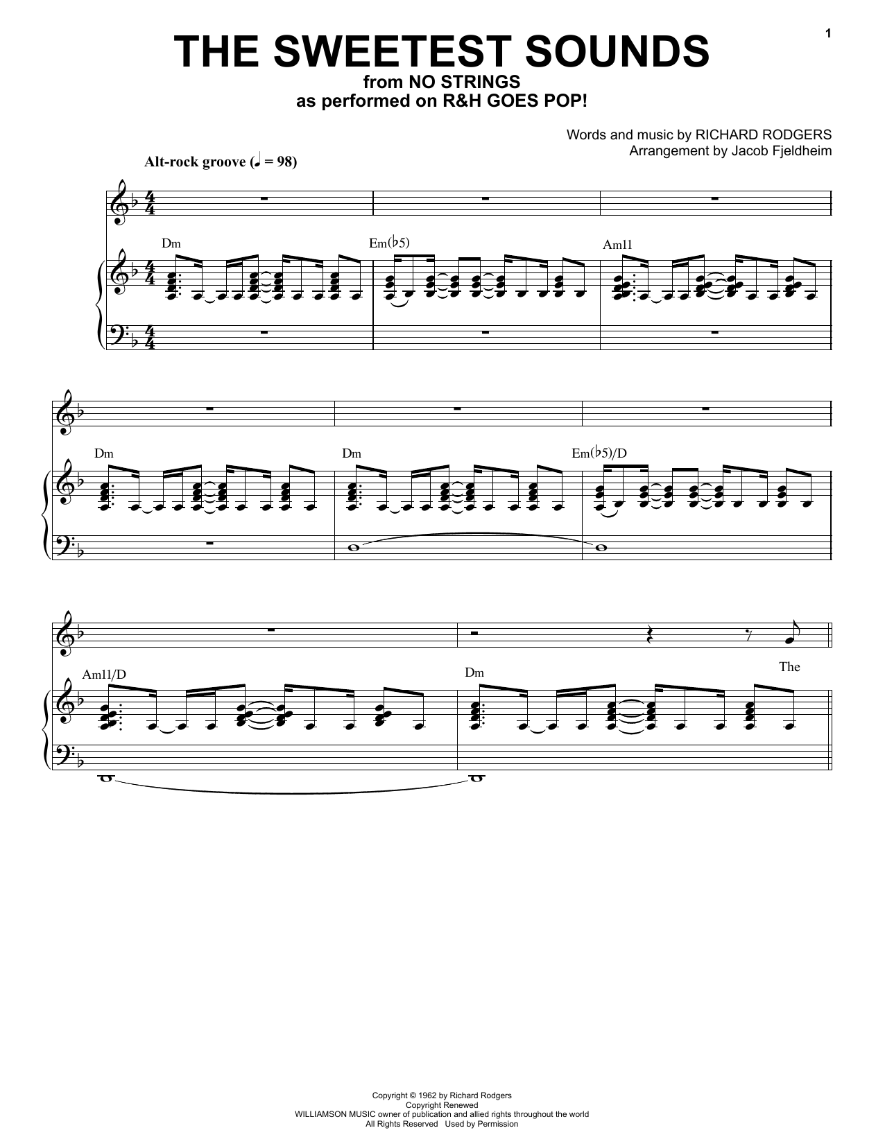 Richard Rodgers The Sweetest Sounds [R&H Goes Pop! version] (from No Strings) Sheet Music Notes & Chords for Piano & Vocal - Download or Print PDF