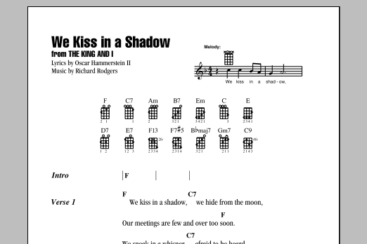 Richard Rodgers We Kiss In A Shadow Sheet Music Notes & Chords for Ukulele with strumming patterns - Download or Print PDF