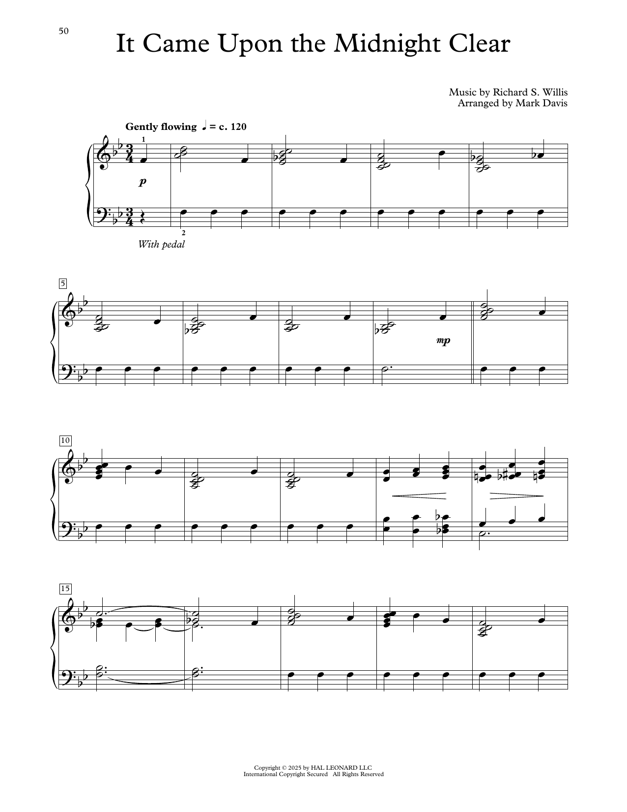 Richard S. Willis It Came Upon The Midnight Clear (arr. Mark Davis) Sheet Music Notes & Chords for Educational Piano - Download or Print PDF