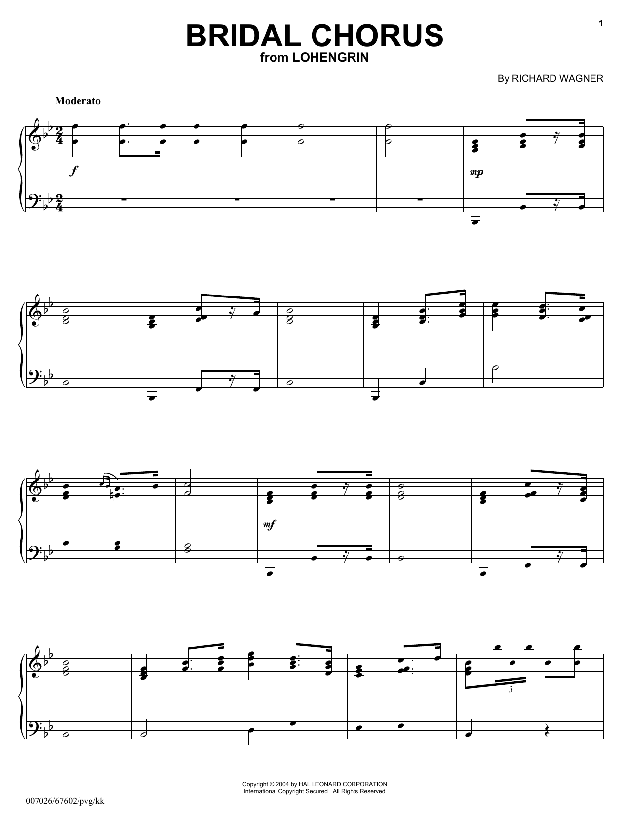 Richard Wagner Bridal Chorus Sheet Music Notes & Chords for French Horn - Download or Print PDF