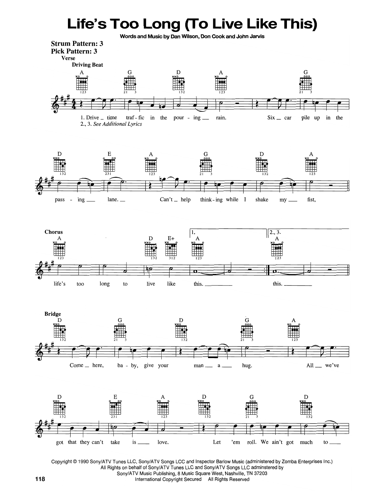Ricky Skaggs Life's Too Long (To Live Like This) Sheet Music Notes & Chords for Easy Guitar - Download or Print PDF