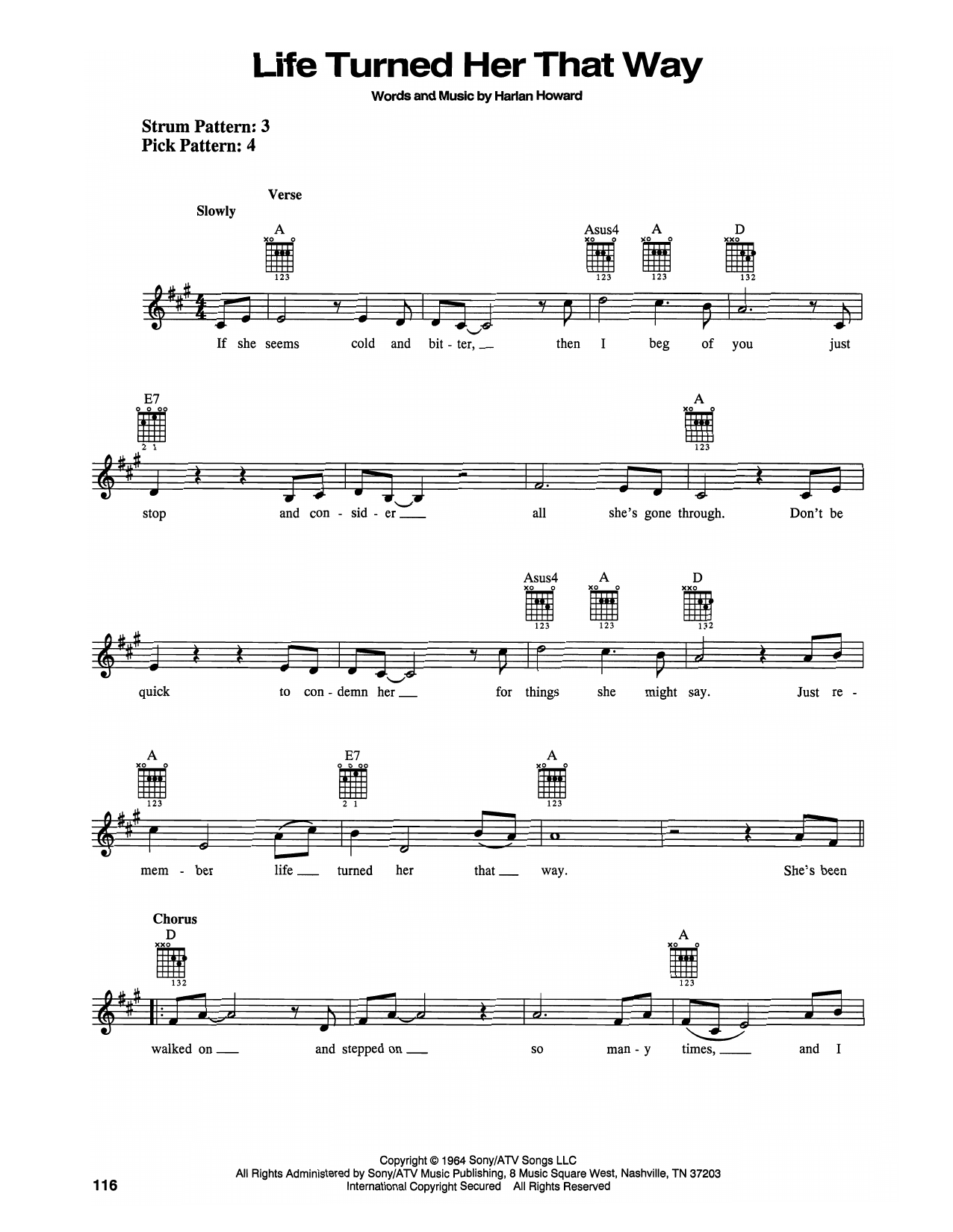 Ricky Van Shelton Life Turned Her That Way Sheet Music Notes & Chords for Easy Guitar - Download or Print PDF