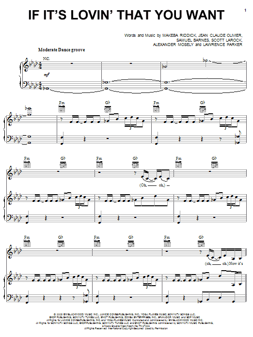 Rihanna If It's Lovin' That You Want Sheet Music Notes & Chords for Piano, Vocal & Guitar (Right-Hand Melody) - Download or Print PDF