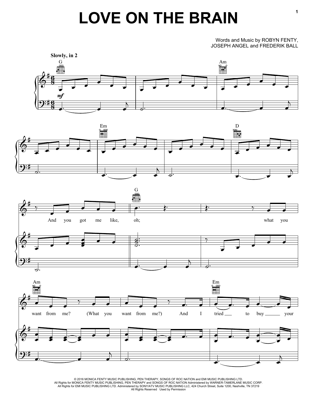 Rihanna Love On The Brain Sheet Music Notes & Chords for Ukulele - Download or Print PDF