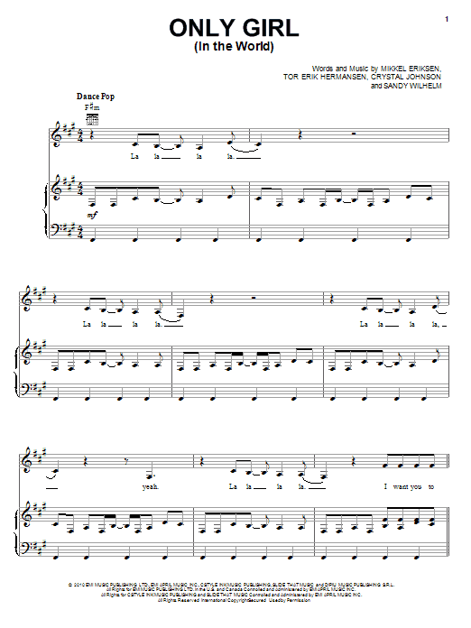 Rihanna Only Girl (In The World) Sheet Music Notes & Chords for Guitar Ensemble - Download or Print PDF