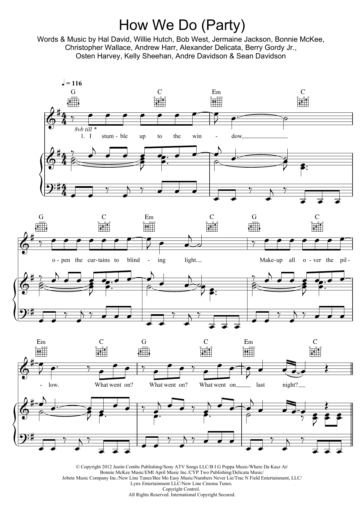 Rita Ora How We Do (Party) Sheet Music Notes & Chords for Easy Piano - Download or Print PDF