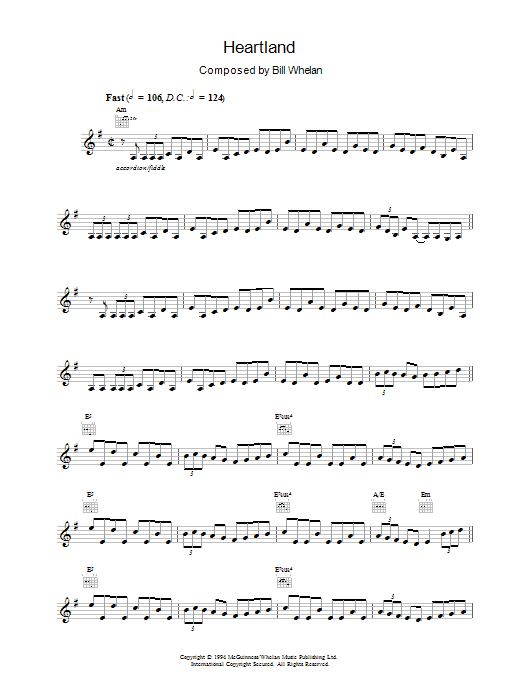 Riverdance Heartland Sheet Music Notes & Chords for Piano - Download or Print PDF