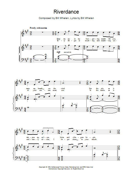 Riverdance Riverdance Sheet Music Notes & Chords for Piano - Download or Print PDF