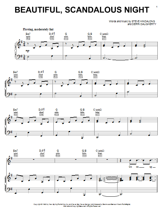 Robbie Seay Band Beautiful, Scandalous Night Sheet Music Notes & Chords for Piano, Vocal & Guitar (Right-Hand Melody) - Download or Print PDF