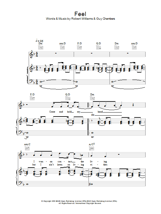 Robbie Williams Feel Sheet Music Notes & Chords for Clarinet - Download or Print PDF