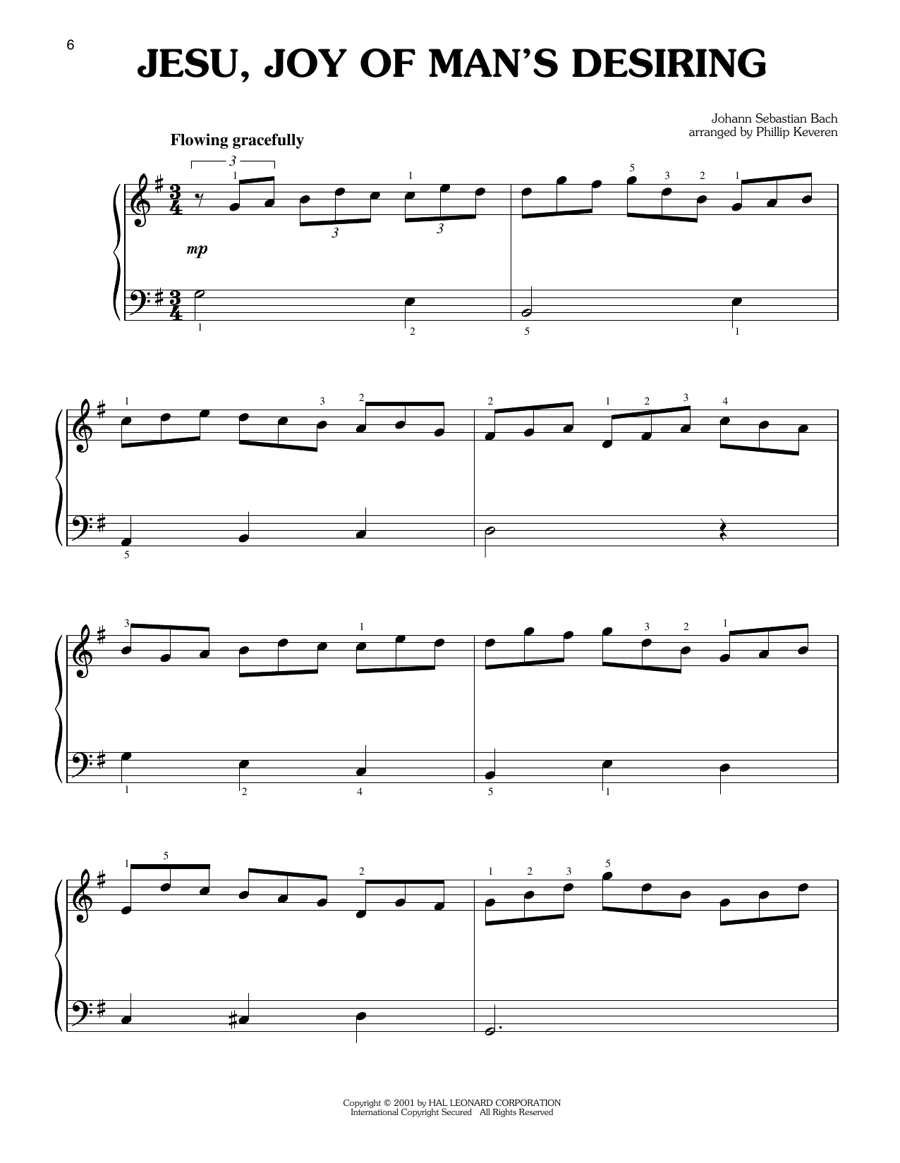 Robert Bridges Jesu, Joy Of Man's Desiring (arr. Phillip Keveren) Sheet Music Notes & Chords for Easy Piano - Download or Print PDF