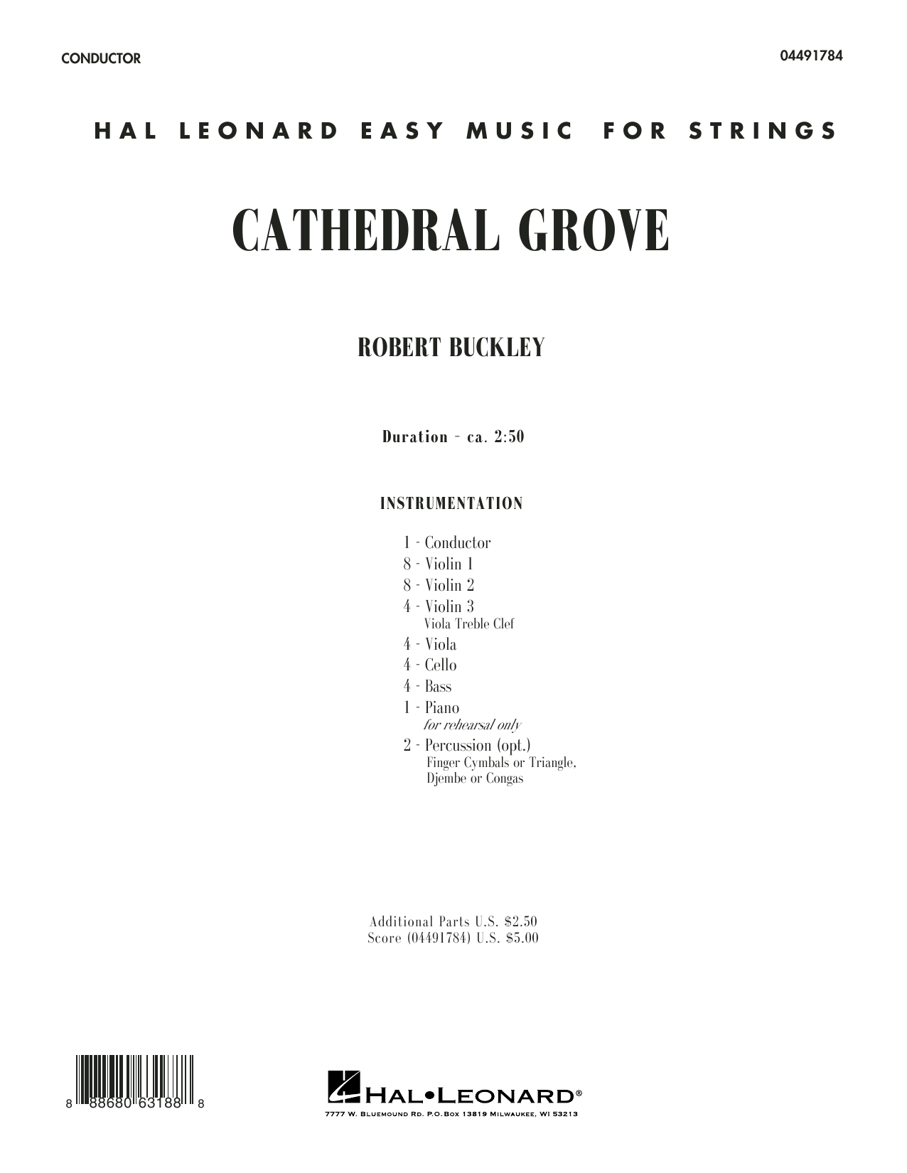 Robert Buckley Cathedral Grove - Conductor Score (Full Score) Sheet Music Notes & Chords for Orchestra - Download or Print PDF