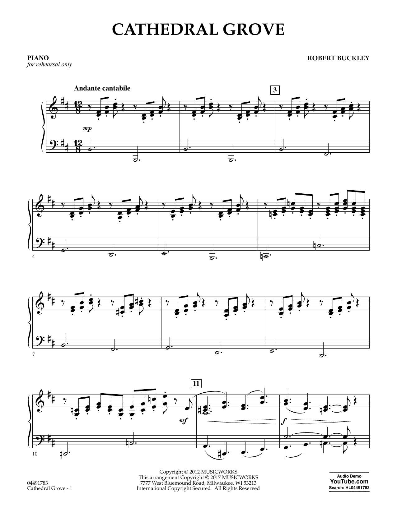 Robert Buckley Cathedral Grove - Piano Sheet Music Notes & Chords for Orchestra - Download or Print PDF