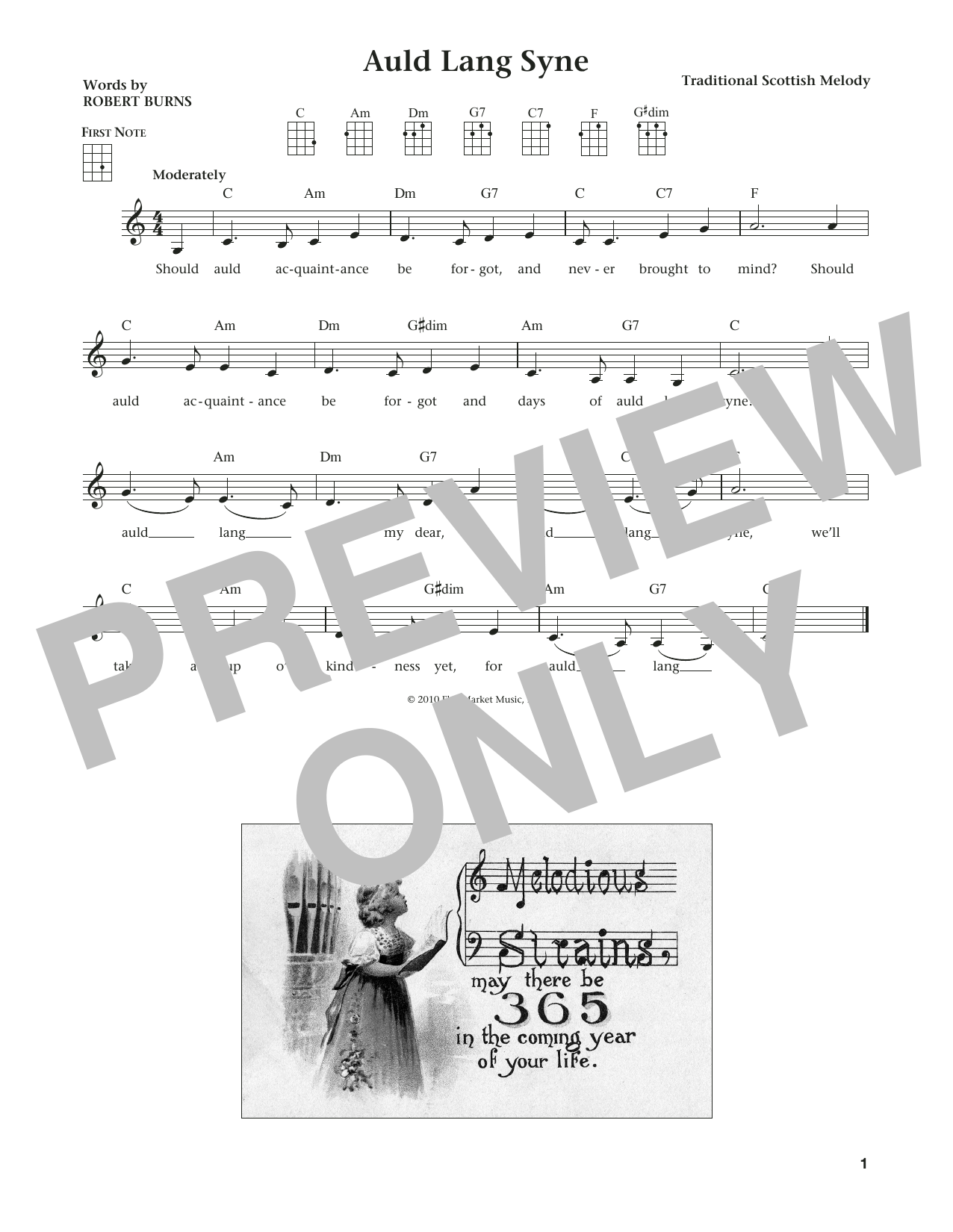 Robert Burns Auld Lang Syne (from The Daily Ukulele) (arr. Liz and Jim Beloff) Sheet Music Notes & Chords for Ukulele - Download or Print PDF