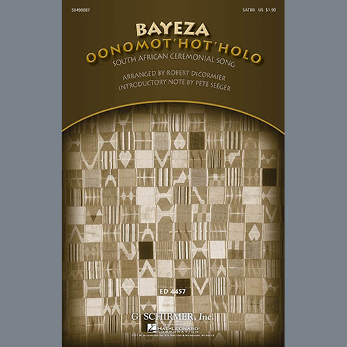 Robert DeCormier, Bayeza (Oonomot'hot'holo), SATB