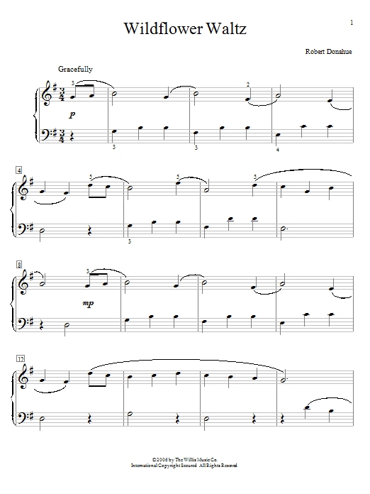Robert Donahue Wildflower Waltz Sheet Music Notes & Chords for Educational Piano - Download or Print PDF