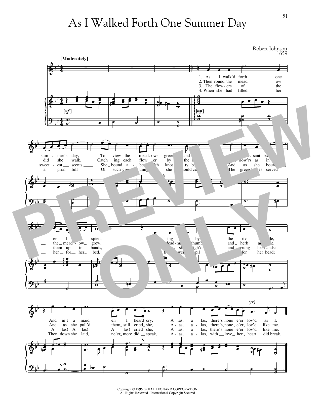 Robert Johnson As I Walked Forth One Summer Day Sheet Music Notes & Chords for Piano & Vocal - Download or Print PDF