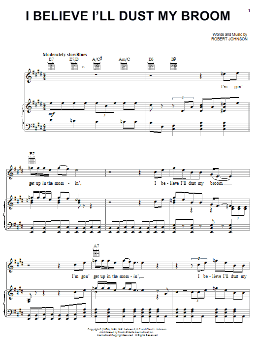 Robert Johnson I Believe I'll Dust My Broom Sheet Music Notes & Chords for Banjo - Download or Print PDF