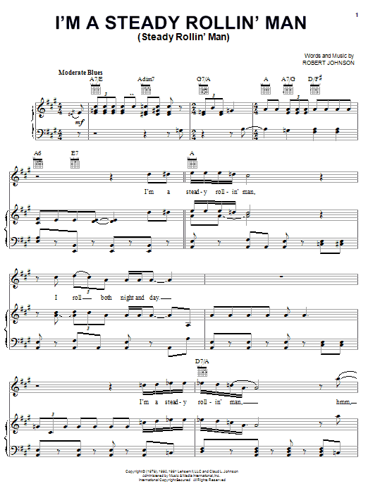 Robert Johnson I'm A Steady Rollin' Man (Steady Rollin' Man) Sheet Music Notes & Chords for Ukulele - Download or Print PDF