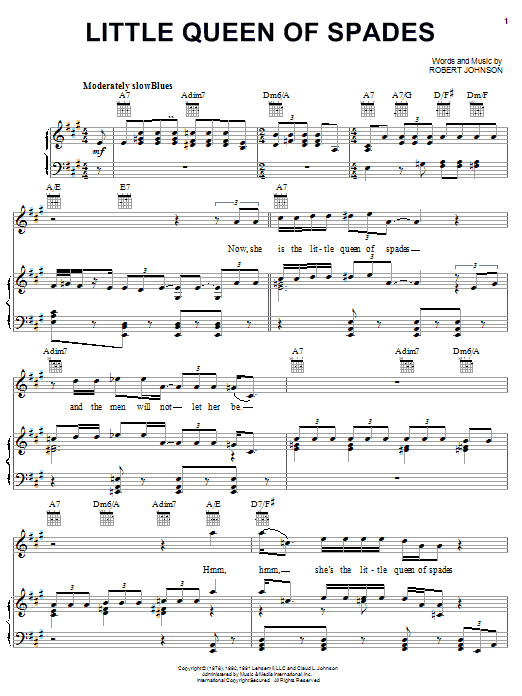 Robert Johnson Little Queen Of Spades Sheet Music Notes & Chords for Ukulele - Download or Print PDF