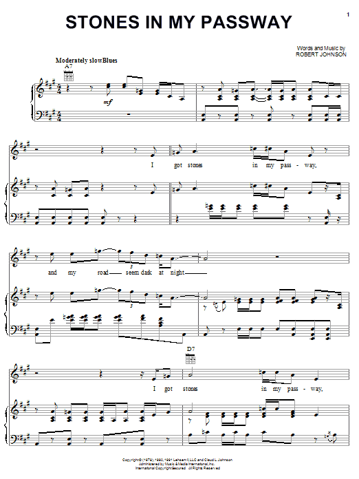 Robert Johnson Stones In My Passway Sheet Music Notes & Chords for Guitar Tab - Download or Print PDF