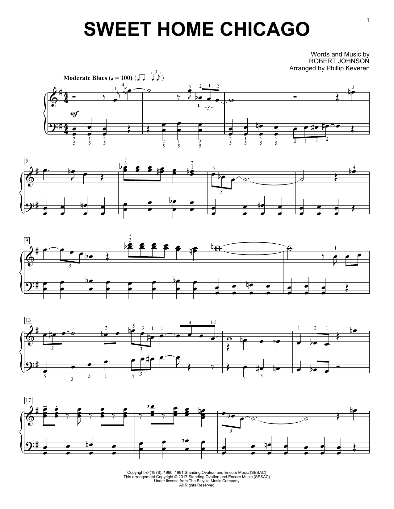 Phillip Keveren Sweet Home Chicago Sheet Music Notes & Chords for Piano Solo - Download or Print PDF
