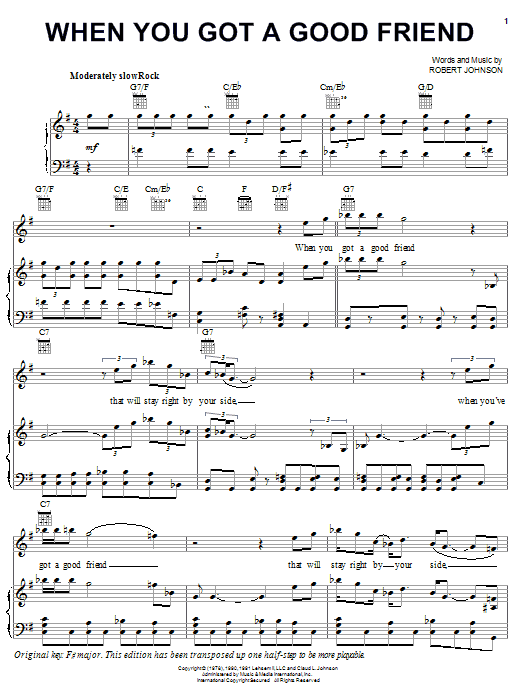 Robert Johnson When You Got A Good Friend Sheet Music Notes & Chords for Ukulele - Download or Print PDF